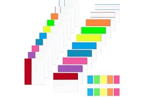 ‎NEWPLENTY Newplenty 2800 Stück Haftnotizen,14 Stile Transparent Sticky Notes, Selbstklebend Haftstreifen, Klein Klebezettel Notizzettel, Page Marker Haftmarker Index Tabs Book Tabs für Büro Schule (500)