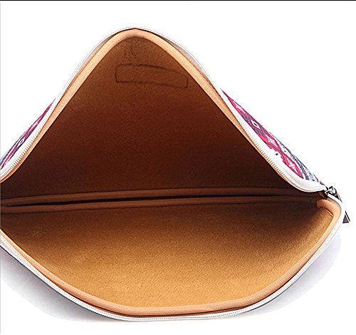 ZiXing Bohème Stil Canvas-Gewebe Elefant Diamant Muster Laptophülle Laptop Schutztasche Sleeve für Apple Macbook/ Acer/ Dell/ Fujitsu/ Lenovo/ Asus/ HP/ Samsung/ Sony/ Toshiba - 4