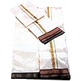 Stylesindia Asha Pattu (ART SILK) 8yard (3.60m) Colour Double Layer Dhoti