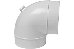 Vent Systems Codo de 90 grados de 4 pulgadas - Conector de tubo de conducto de plástico - Para manguera de ventilación de tubo redondo flexible