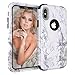 Produktbild xifanzi 360 Grad Hülle Für iPhone XS MAXMarmor Bumper SchutzhülleHülle 3 Layer Hybrid Combo Innere Weiche Silikon Hart Plastik Anti-stoß Marble Schwarz Back Cover für iPhone XS MAX