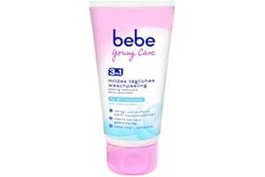 bebe Young Care mildes 3 in 1 Waschpeeling 150ml, zur sanften Reinigung Ihrer Haut