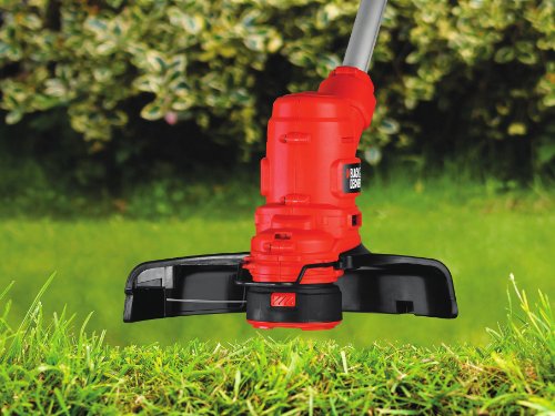Black+Decker 450W Elektro-Rasentrimmer, E-Drive, 25cm Schnittbreite, mit Zahnradantrieb, Automatische Fadeneinstellung, Führungsschiene ST4525 - 3