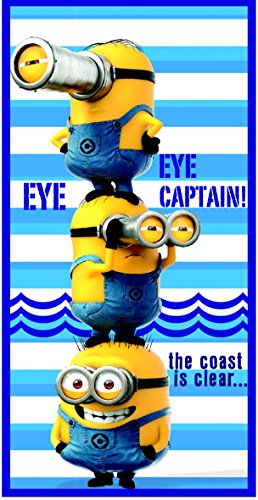 Minions Strandtuch/Badetuch, "Eye Eye Captain", 70 x 140 cm, Original Lizenzware