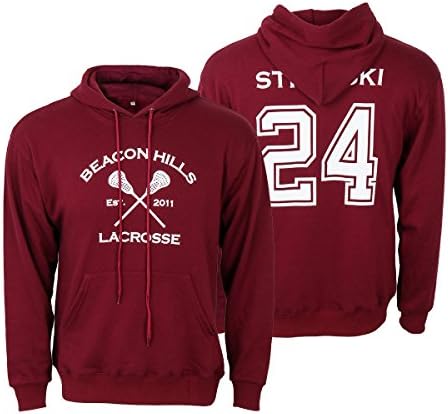 Unisex Adult Beacon Hills Lacrosse Stilinski 24 Pullover Hoodie Fashion Hooded Sweatshirt Men Women (S)