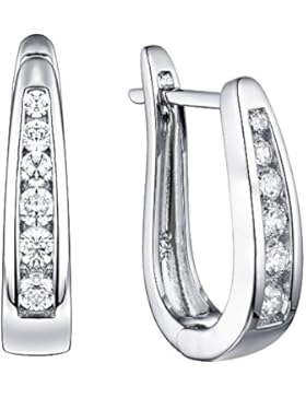YH Schmuck Herrlichem Damen Ohrstecker Ohrringe Creolen 925 Sterling Silber Swarovski Kristall Zirkonia