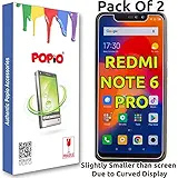 POPIO Redmi note 6 pro Tempered Glass(Pack Of 2)