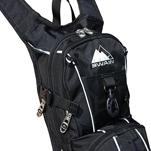 Cox Swain Trinkrucksack mit Airrücken inkl. Helmhalter in schwarz mit Reflektoren und Expander! - 4