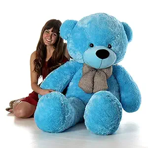 NP Toys Skin Friendly Ultra Soft Teddy Bear for Kids Lovable Huggable Perfect Present for Birthday, Babies, Children, Girls, Boy, Girlfriend (Blue, 3 Feet)