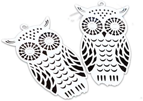 Silver Plated Owl Design Drop Earrings