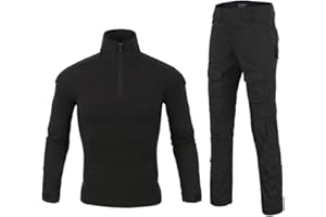 LANBAOSI Tenue Airsoft Treillis Militaire Homme Chemise de Combat et Camouflage Pantalon Tactique Uniforme pour Paintball Chasse Tir BDU