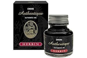 Jacques Herbin 13991T - Un flacon d'encre authentique 30 ml pour stylo-plumes et stylos roller, Noir