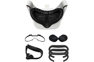 ‎VR COVER VR Cover Fitness Facial Interface and Foam Comfort Set with XL Spacer for Oculus/Meta Quest 2 (Dark Grey & Black + XL Spacer + Comfort Foam)