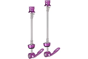 Alomejor 2pcs Bicycle Quick Release Skewers Front Rear Skewer Road Mountain Bike Quick Release Skewers Accessory(Purple)