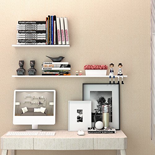 Songmics Wandboard Wandregal 40 x 20 x 3,8 cm Belastbarkeit 15 kg weiß LWS504 - 2