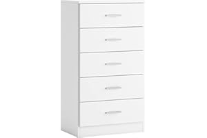 Fabrikit Sinfonier Couple 5 cajones cajonera Dormitorio Blanco Mate 50x90x33cm