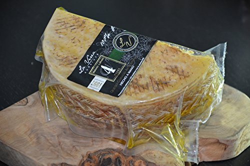 Queso Curado Artesano (Elaborado a mano) 500-600gr. La Verea Andaluza "Oro andaluz" bañado en aceite de oliva v.e. - Leche Cruda 100% Vaca (Vacas montbeliarde/frisonas) B01MXEFOO5