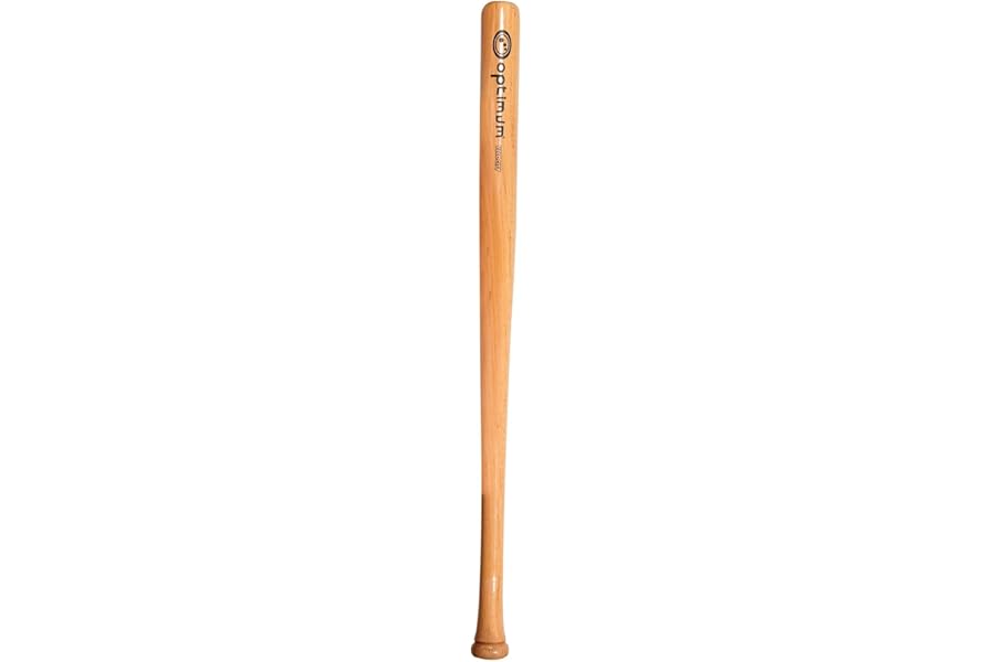 Optimum Sport Velocity Wooden Baseball Bat, 32" Heavyweight & High Strength Baseball Bat with Beech Wood Grip for Enhanced Control & Swing Speed Across Training & Recreational Play – Brown