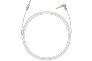 QKIIP Beats Kopfhörerkabel, 3,5 mm Beats Ersatzkabel, Ersatz-Audiokabel für Beats by Dre Kopfhörer Solo/Studio/Pro/Detox/Wireless/Mixr Kopfhörer (weiß)