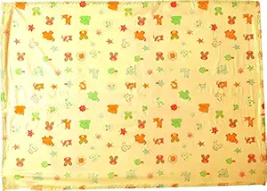 Guru Kripa Baby Products Plastic Sheet PVC Sheet for Kids Rubber Sheet for Babies Waterproof Diaper Changing Mat for Girls Boys Newborn Infants Bed Wetting Protector 56 cm X 42 cm Peach 1pc