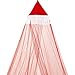 Princess Bed Canopy – Attractive Red and White Childrens Bed Canopy - Quick and Easy To Hang Girls Bedroom Accessories - Perfect Gift for Girls, Daughters and Granddaughters