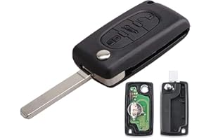 PROPLIP Llave Completa con electrónica para programar Citroen C1 C2 C3 C4 C5 C6 C8 Xsara Picasso Peugeot 207 208 307 308 407 807 3008 5008 3 Botones Cofre CE0523 Mando a Distancia sin Frenos @Pro-Plip…