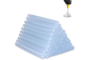 ENENES Colla a Caldo Bastoncini 100 Pezzi, Bastoncini di Colla per Pistola Mini Colla a Caldo, Trasparente 7x100 mm, per Progetti Fai da Te e Ornamenti