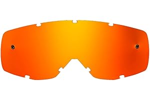 SeeCle 415143 lentes de repuesto para máscaras rojo espejado compatible para màscara Scott Huste/Tyrant/Split