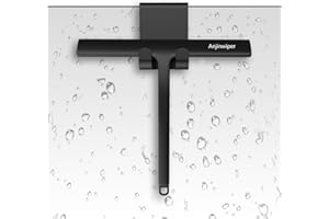 Anjinwiper Tergivetro per Doccia Silicone,Senza Foratura,Tira Acqua da Doccia Pulisci Doccia Vetro, Bagno e Specchi