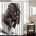 Produktbild Aawang 3D Duschvorhang Polyester Neue Hochwertige Cartoon Printed Elephent Polyester Duschvorhang Wasserdichtes Badezimmer Vorhänge 3D Verdicken Duschvorhänge