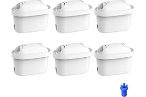 Waterdrop Water Filter Cartridges, Replacement for Brita® Maxtra+® Plus, Maxtra Pro® All-in-1, Compatible with Brita® Marella® Jug and Kettle, Reduce PFAS, PFOA/PFOS, TÜV SÜD, NSF Certified (6)