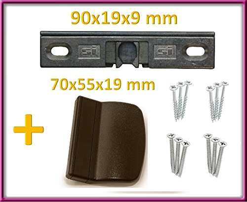 Preisvergleich Produktbild SI Siegenia Balkontür Terrassentür Schnäpper A1362 Türschnäpper inkl. Hülse + Terrasse Türgriff BRAUN