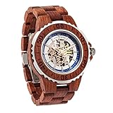 Wilds Herren Holz Uhr Automatikuhrwerk mit, Holz Armband, Infinity