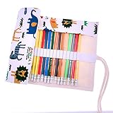 Completo juego de lapices 36 lápices de colores vienen en una bolsa de lona, Enrollarla si no es necesario, ahorro de espacio y más ordenado.