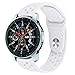 Price comparison product image BZLine Armband Soft Silicone Sport Watch Strap for Samsung Galaxy Watch 46 mm Smartwatch Bluetooth Robust and Durable Easy to Adjust Wrist Size: 5.5 - 8.1 Inch 10 Colours, Adult (Unisex), White, standard size