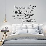 Adesivo Murale Gesar - 'Fai Della Tua Vita Un Sogno' - Decorazione Parete Vinile 100x77 Cm - Foto 8