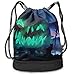 Produktbild Men & Women Waterproof Large Storage Drawstring Backpack - Cat Halloween Jack-o'-Lantern Night Cinch Backpack Sackpack Tote Sack for Gym Hiking School