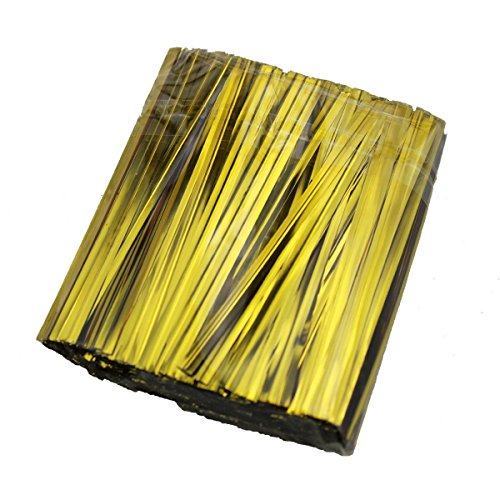 Metallic Gold Twist Ties 3.1 Inch for Party Favor sweet Treat Bags 800PCS