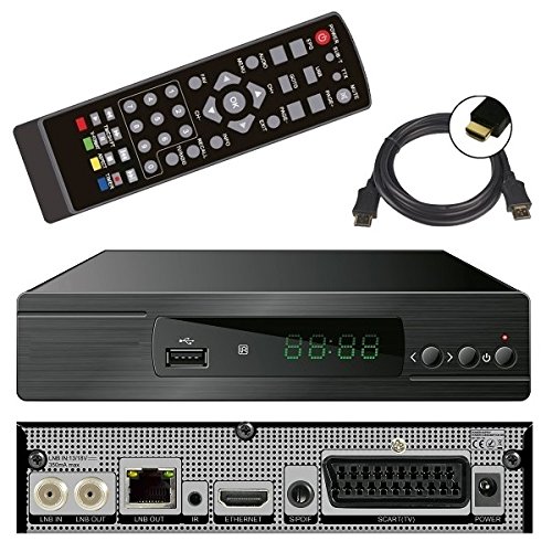 Micro M 310 Plus digitaler HD Satelliten-Receiver schwarz HDTV, USB 2.0, DVB-S2, SAT, HDMI, SCART Inkl. 1,5 HDMI Kabel (SKYMASTER DXH 310)