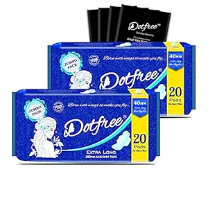 100% Pure US Cotton Ultra-Thin Rash Free Natural Sanitary Pads for Women - 40 Pads DT251 All Vegan | For Normal-Sensitive Skin |Pack of 2 |