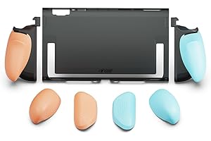 Savage Raven by Skull & Co. FissionGrip: Dockable Split Protective Case for Nintendo Switch 2 (2025), Slim PC Shell with Detachable Grip Cover- Neon Blue & Red