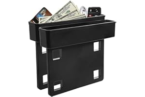 MDDC 2 Pezzi Tasca a Fessura del Sedile, Car Seat Gap Storage Organizer, Car Seat Gap Filler, Tasca Laterale Console, per Riporre Cellulari, Chiavi, Carte, Occhiali