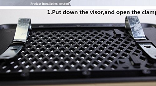 XinGe Auto Make-up Vanity Spiegel Auto Kosmetikspiegel Sonnenschutz Spiegel schwarz Auto Zubehör 11cm / 4.3“x7cm / 2.7“ 1 Stück Schwarz - 3