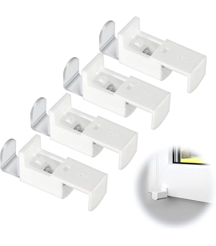 Supports De Serrage Pour Store Plissé - Lot De 12 Pièces - Sans Perçage, Réglables - Compatible Cadre Fenêtre Jusqu'à 22 Mm