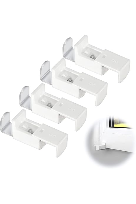 Lot De 6 Supports De Serrage Pour Stores Plissés, Pour Supports Adhésifs Et Plaques Adhésives Stick & Fix (blanc