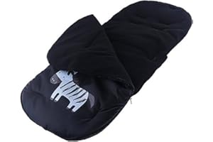 FPEAOB Universal Winterfußsack für Kinderwagen Buggy Jogger, Extra dicker Fußwärmer für Baby Kleinkind Draussen Polar Fleece Polar Fleece Gefüttert Wasserdichte (schwarz)(EINWEG)