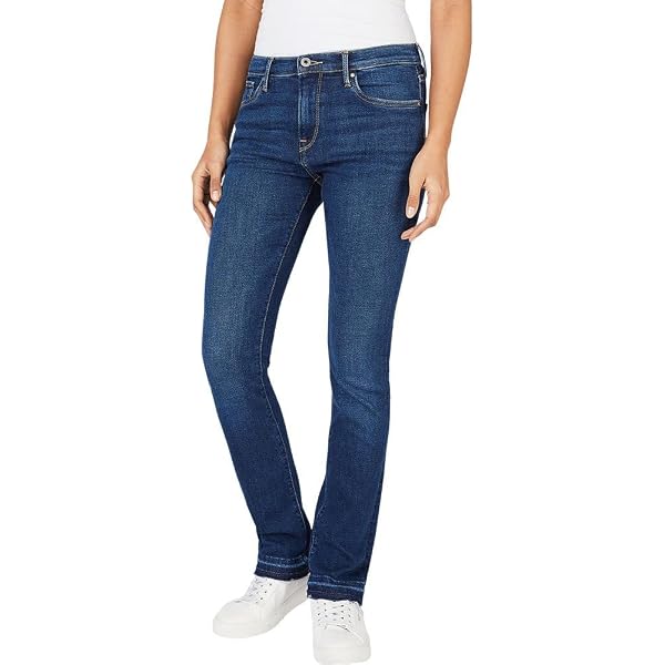 Pepe Jeans Damen Danica Pants – Baumwoll-Melange Hose, Normale Passform, Hohe Taille, Gerade Schnitt