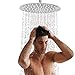 Produktbild 12 Zoll Duschkopf Regendusche Anti-Kalk Duschkopf Regen Edelstahl Duschkopf Rund Schwenkbar 1/2 Zoll Raindance Duschbrause Kopfbrause Verchromt fur Badezimmer