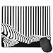 Produktbild Drempad Gaming Mauspads Custom, Mouse Pad White Black Zebra Striped Rectangle Non-Slip 11.8"*9.8" Inches Unique Designs Gaming Rubber Mousepad Stitched Edges Mouse Mat