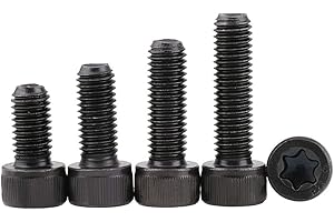 BOZONLI Śruby imbusowe Śruby z łbem sześciokątnym Torx Części mechaniczne o wysokiej wytrzymałości Śruba Czarna, M5×20mm,20 pcs